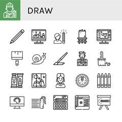 draw simple icons set