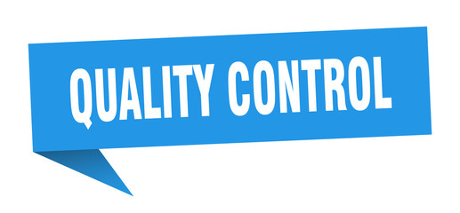 quality control speech bubble. quality control ribbon sign. quality control banner
