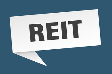 reit speech bubble. reit ribbon sign. reit banner