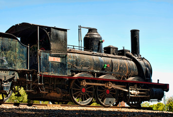 Naklejka premium Lokomotywa parowa