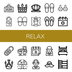 Set of relax icons
