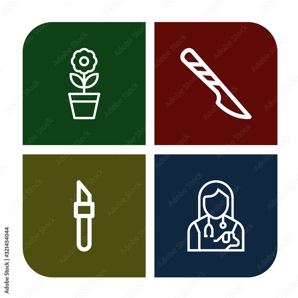 Poster minimal simple icons set