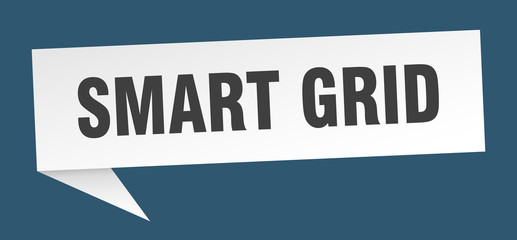 smart grid speech bubble. smart grid ribbon sign. smart grid banner