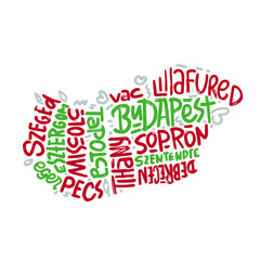 Map of Hungary. Vector Illustration EPS10. - Vector