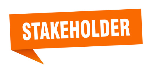 stakeholder speech bubble. stakeholder ribbon sign. stakeholder banner