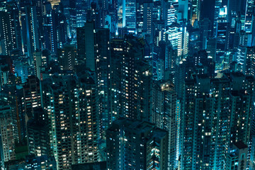 Hong Kong, city view from the peak - obrazy, fototapety, plakaty