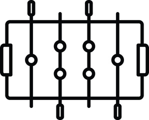 foosball icon, vector illustration