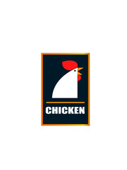 Chicken logo on a white background