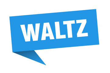 waltz speech bubble. waltz ribbon sign. waltz banner