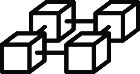 block chain icon, vector illustration
