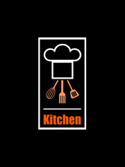 Kitchen logotype on a black background