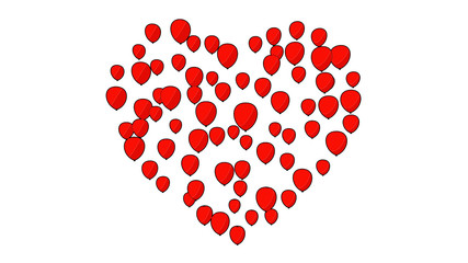 Heart Shaped Valentines Day Balloons