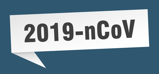 2019-ncov speech bubble. 2019-ncov ribbon sign. 2019-ncov banner