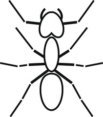 Ant icon, vector illustration.