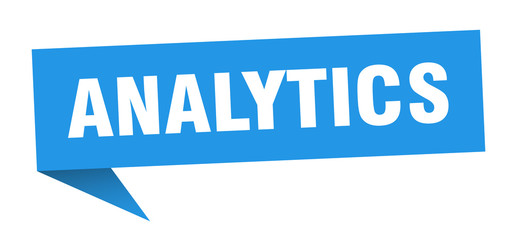 analytics speech bubble. analytics ribbon sign. analytics banner