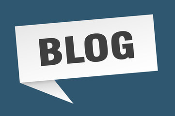 blog speech bubble. blog ribbon sign. blog banner
