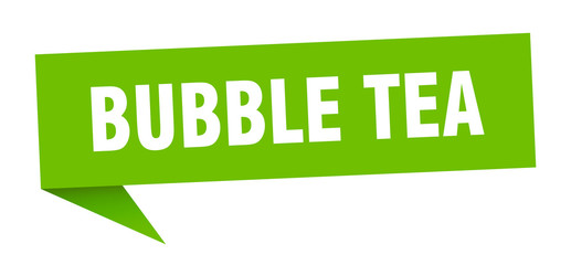 bubble tea speech bubble. bubble tea ribbon sign. bubble tea banner