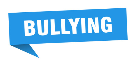 bullying speech bubble. bullying ribbon sign. bullying banner