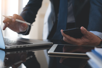 Businessman working in modern office