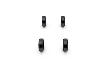 3D Rendering of Car Tire on White