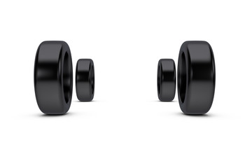 3D Rendering of Car Tire on White