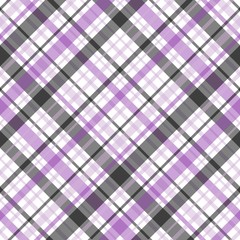 Seamless pattern in fantasy white, violet and black colors for plaid, fabric, textile, clothes, tablecloth and other things. Vector image. 2...