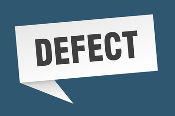 defect speech bubble. defect ribbon sign. defect banner