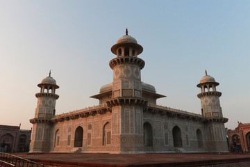 Fototapeta na wymiar AGRA, INDIA - DEC 04, 2019: Itmad-Ud-Daulah Mausoleum