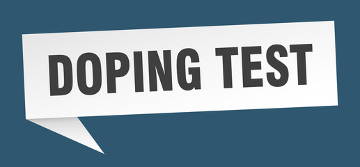 doping test speech bubble. doping test ribbon sign. doping test banner
