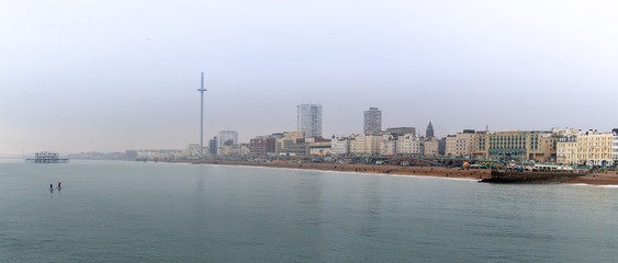 Brighton city sea front UK.