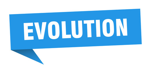 evolution speech bubble. evolution ribbon sign. evolution banner