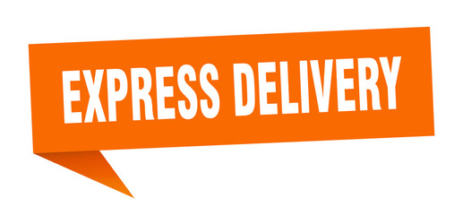 express delivery speech bubble. express delivery ribbon sign. express delivery banner