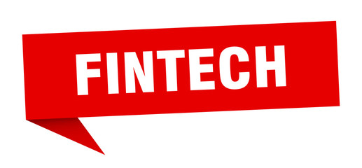 fintech speech bubble. fintech ribbon sign. fintech banner