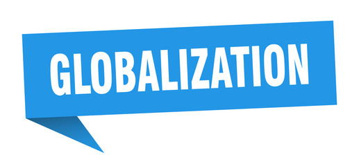 globalization speech bubble. globalization ribbon sign. globalization banner