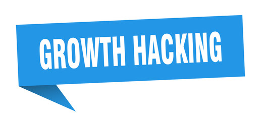 growth hacking speech bubble. growth hacking ribbon sign. growth hacking banner