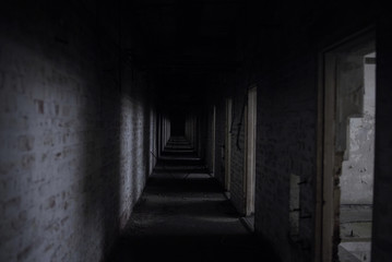 Fototapeta na wymiar Abandoned corridor