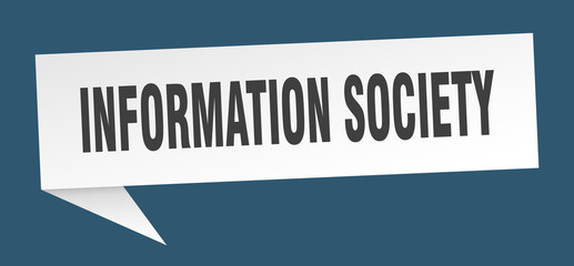 information society speech bubble. information society ribbon sign. information society banner