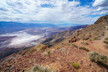 badwater basin from dantes view in death valley, california, usa