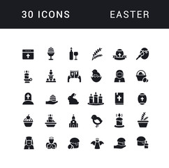 Vector Simple Icons of Easter