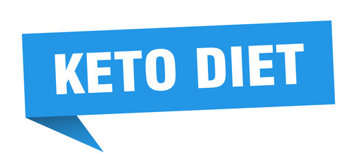 keto diet speech bubble. keto diet ribbon sign. keto diet banner