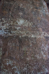Painted wall in church, Lalibela