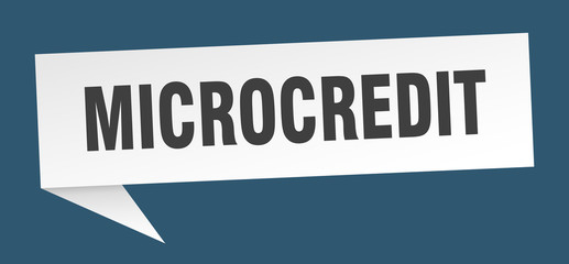 microcredit speech bubble. microcredit ribbon sign. microcredit banner