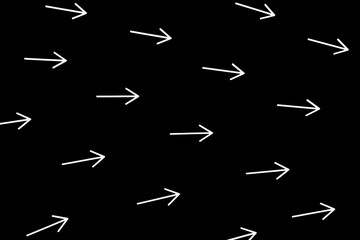 White arrows on black background.