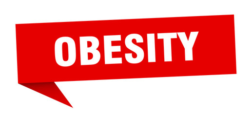 obesity speech bubble. obesity ribbon sign. obesity banner