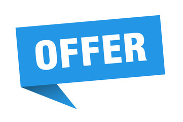 offer speech bubble. offer ribbon sign. offer banner