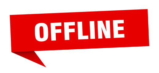 offline speech bubble. offline ribbon sign. offline banner