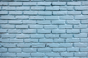 Blue brick wall texture in abstract style background. Urban modern design. Home decor. Blue background.