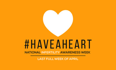 Vector illustration on the theme of National Infertility awareness week observed in last week of April before Mother's day.