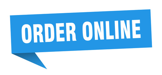 order online speech bubble. order online ribbon sign. order online banner