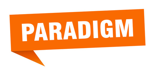 paradigm speech bubble. paradigm ribbon sign. paradigm banner